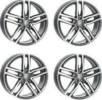 Alutec Ikenu Graphit Frontpoliert Alufelge 17 Zoll ET49 4x100 ML54,1