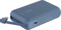 Belkin BPB021hqPK, Belkin BoostCharge Powerbank 10K mit integriertem Kabel, blau