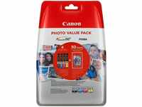 Canon CLI-551 Druckerpatronen Value Pack BK/C/M/Y + 50 Blatt Fotopapier (PP-201)
