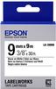 Epson C53S653003, Epson Etikettenkassette LK-3WBN - Standard - schwarz auf weiß -