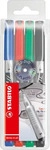 STABILO 166/4-4, STABILO Permanentmarker 0.4 cm Mehrfarbig, 4 St.