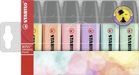 STABILO 70/6-2-6, STABILO BOSS ORIGINAL Pastel Textmarker farbsortiert, 6 St.