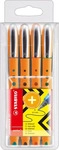 STABILO 2016/4-4, STABILO worker+ Tintenroller 0.3 mm Mehrfarbig, 4 St.