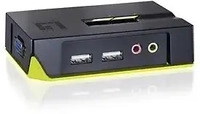 LevelOne 590221, LevelOne KVM-0221 2-Port USB VGA KVM Switch, audio support