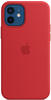 Apple MHL63ZM/A, Apple Silikon Case mit MagSafe für Apple iPhone 12 / 12 Pro, rot