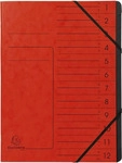 Exacompta 541205E, Exacompta Ordnungsmappen DIN A4 12-Fach rot