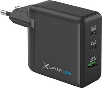 XLAYER 219588, XLAYER 65W USB-A, 2x USB-C Ladeger&auml;t, schwarz