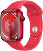 Apple Watch Series 9 (GPS + Cellular) 45mm Aluminiumgehäuse rot, Sportband rot M/L