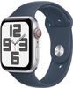 Apple Watch SE (GPS + Cellular) 44mm Aluminiumgehäuse silber, Sportband sturmblau