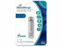 MediaRange MR937, MediaRange USB Stick 3.1 Kombo-Speicherstick, mit USB Type-C