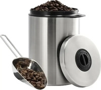 Hama 111250, Hama Kaffeedose Edelstahl 1kg Beh&auml;lter mit Kaffeeschaufel