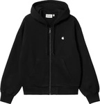 Carhartt WIP I032642-0M4XX, Carhartt WIP - W' Hooded Casey Black/Silver - Zipper -