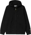 Carhartt WIP I033664-00FXX, Carhartt WIP - Hooded Chase Black/Gold - Zipper - Schwarz