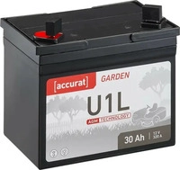 Accurat MBA-U1L, Accurat Garden U1L AGM 12V Rasentraktor-Batterie 30Ah, inkl. 7.5