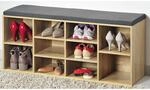 Kesper Schuhschrank braun 103,5 x 48 x 29,5cm mit Sitzkissen