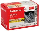 Fischer Spreizd&uuml;bel-Set 'SX Plus' &Oslash; 6 x 30 mm S mit Schraube, 50-teilig
