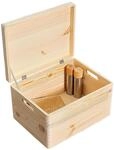 Kesper Aufbewahrungskiste Kiefer naturfarben 39 x 29 x 23 cm, mit Klappdeckel