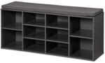 Kesper Schuhschrank grau/anthrazit mit Sitzkissen 103,5 x 48 x 29,5 cm