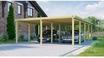 Weka Doppelcarport '618' kesseldruckimpr&auml;gniert 603 x 802 cm