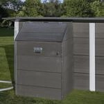 GRE Pool-Technikraum Composite grau 60 x 80 x 115 cm