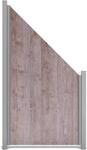 GroJa Fertigzaun 'Premo' HPL Element schr&auml;g holzoptik 90 x 180/90 cm