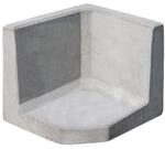 Diephaus L-Stein Ecke Beton grau 40 x 40 x 40 x 7 cm