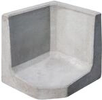 Diephaus L-Stein Ecke Beton grau 40 x 50 x 50 x 7 cm