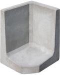 Diephaus L-Stein Ecke Beton grau 60 x 40 x 40 x 7 cm