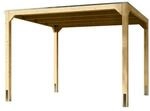 Karibu Pavillon 'Cubus' naturfarben 309 x 309 x 239 cm