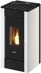 Freepoint Pelletofen 'Sharp' Stahl wei&szlig; 2,5 - 7 kW