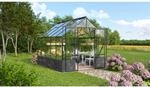 Vitavia Gew&auml;chshaus 'Cassandra 8300' 257 x 323,1 x 248,9 cm schwarz Sockel Basalt