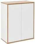 Fackelmann Unterschrank 'Finn' wei&szlig;/braun foliert 60 x 75 x 30,5 cm