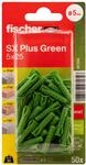 Fischer Spreizd&uuml;bel-Set 'SX Plus Green' &Oslash; 5 x 25 mm, 50-teilig