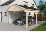 SKAN HOLZ Einzelcarport 'Fichtelberg' 423 x 566 cm naturfarben mit schwarzen