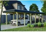 SKAN HOLZ Einzelcarport 'Spreewald' 345 x 893 cm schwarze Blende KDI...