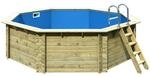 Karibu Massivholzpool-Set 'Modell 2 A' 470 x 470 x 124 cm mit Edelstahlleiter und