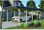 SKAN HOLZ Carport 'Spreewald' schwarze Blende 345 x 741 cm impr&auml;gniert