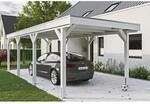 SKAN HOLZ Einzelcarport 'Grunewald' 321 x 796 cm wei&szlig; mit EPDM-dach