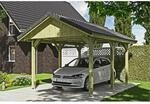 SKAN HOLZ Einzelcarport 'Wallgau' mit Dachlattung 380 x 500 cm natur