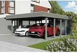 SKAN HOLZ Doppelcarport 'Friesland Hybrid Set 14' Fichtenholz schiefergrau 557...
