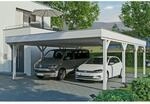SKAN HOLZ Doppelcarport 'Grunewald' 622 x 796 cm wei&szlig; mit EPDM-dach