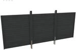 SKAN HOLZ Carport-R&uuml;ckwand aus Profilschalung 550 x 200 cm schiefergrau