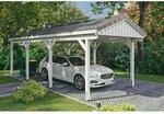 SKAN HOLZ Einzelcarport 'Fichtelberg' 317 x 808 cm wei&szlig; mit Dachlattung