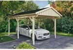 SKAN HOLZ Einzelcarport 'Fichtelberg' 317 x 566 cm naturfarben mit schwarzen