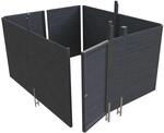 SKAN HOLZ Carport-Abstellraum 'C4' aus Profilschalung 378 x 317 cm schiefergrau