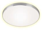 Briloner LED-Deckenleuchte alu/wei&szlig; 1850 lm Backlighteffekt &Oslash; 35,5 x 6,5 cm