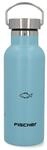 Fischer Fahrrad Trinkflasche f&uuml;r Kinder Edelstahl blau 500 ml