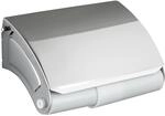 Wenko Toilettenpapierhalter 'Basic' Edelstahl rostfrei, mit Deckel