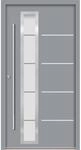 Splendoor Alu-Stahlhaust&uuml;r 'B06' grau links 100 x 210 cm