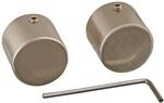 Gardinia Endkappen "Chicago" Metall Edelstahl-Optik &Oslash; 20 mm 2 St&uuml;ck